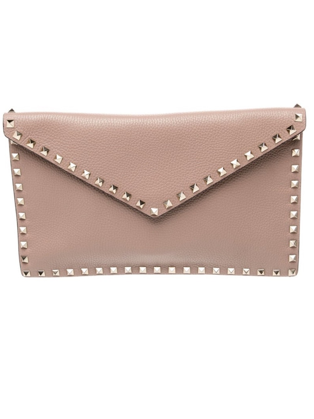 Valentino Rockstud Envelope Clutch in Blush
